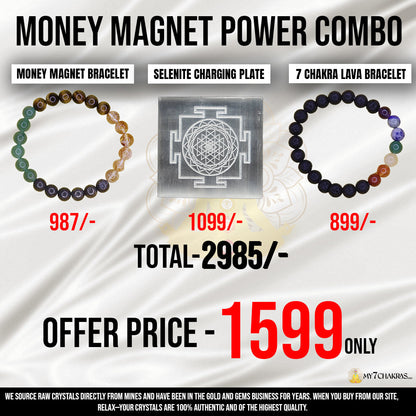 Money Magnet Power Combo( Money Magnet Bracelet + Selenite Plate)