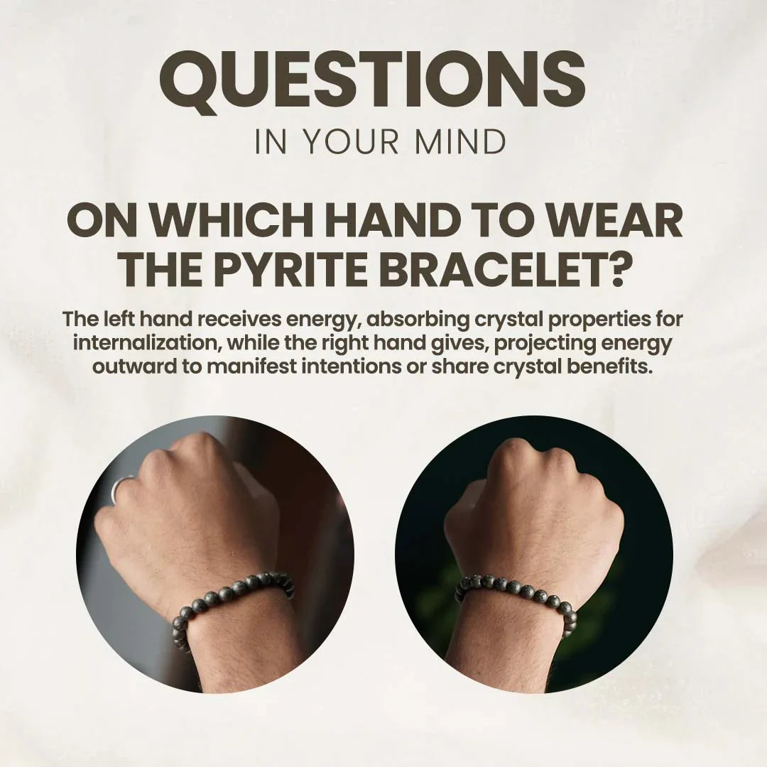 Raw Pyrite Mantra Abhimantrit Manifestation Bracelet