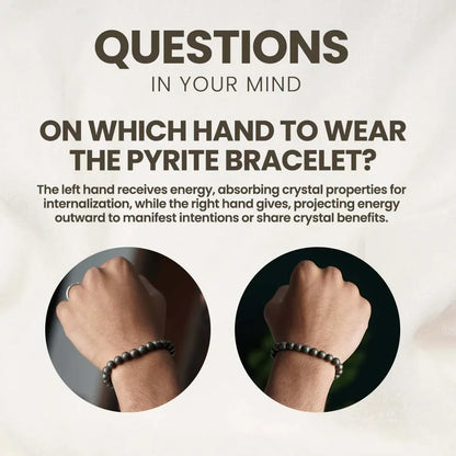Raw Pyrite Mantra Abhimantrit Manifestation Bracelet