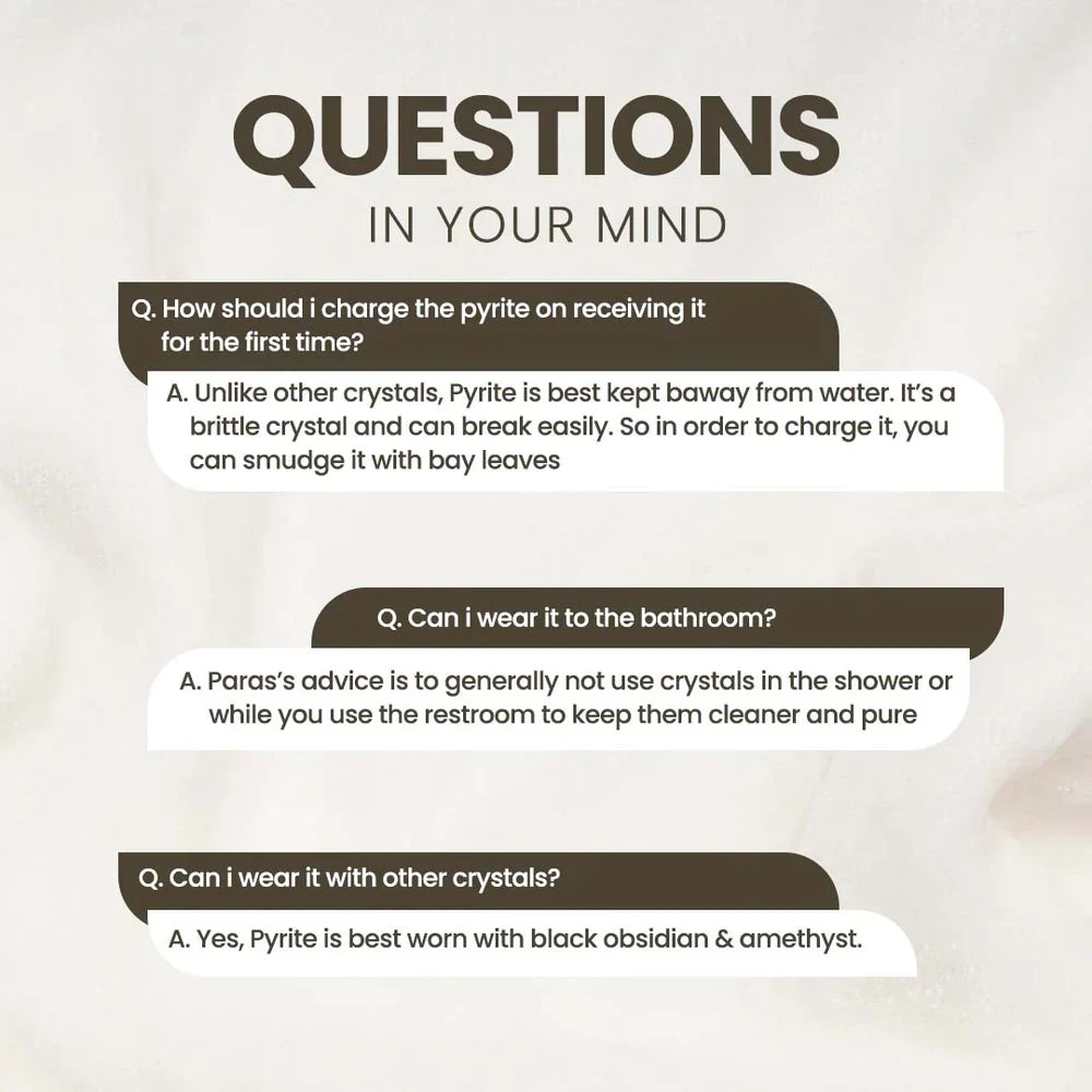 Raw Pyrite Mantra Abhimantrit Manifestation Bracelet