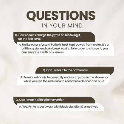 Raw Pyrite Mantra Abhimantrit Manifestation Bracelet
