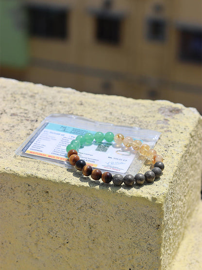 Radha Jaap Authentic Money Magnet Bracelet + FREE 7 Chakras Lava Bracelet + Virat Kohli & Anushka Sharma Digital Jap Counter