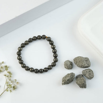 Raw Pyrite Mantra Abhimantrit Manifestation Bracelet